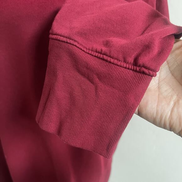 Express One Eleven Sweater Tunic Dress Maroon Size Large Deep V-Neck Minimalist - Picture 11 of 11